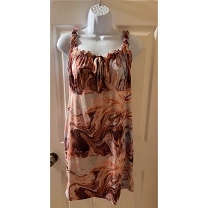 Mini Dress Plus Size Tie Front Frill Trim